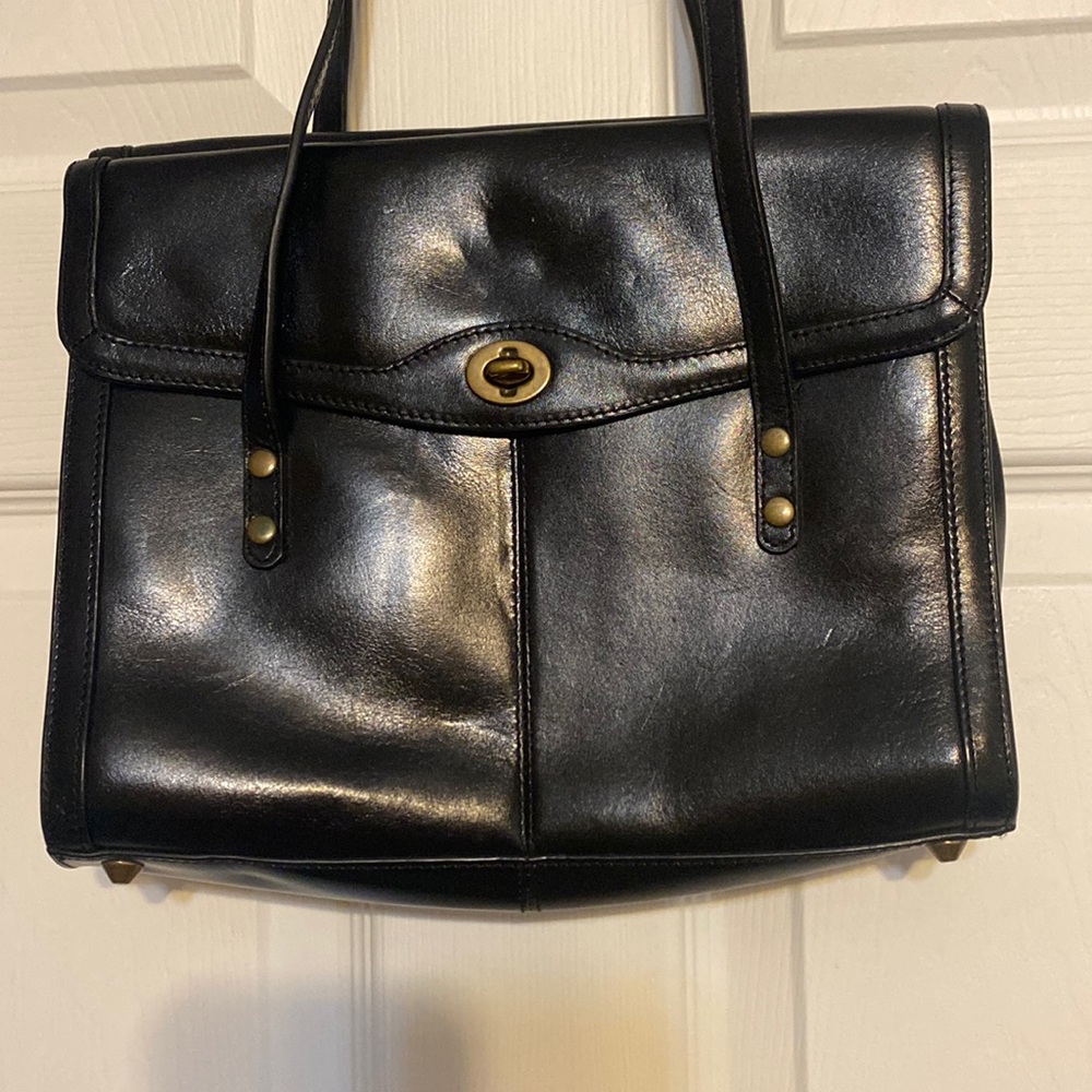 Black leather purse